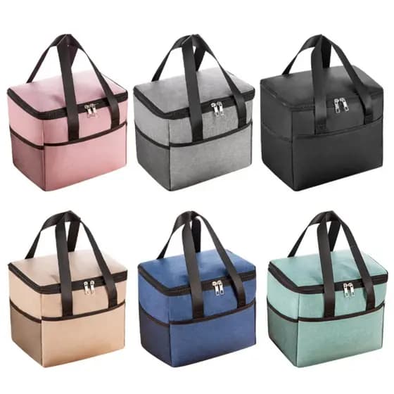 Bolsa Térmica Portátil Lancheira Marmita Viagem Feminina Masculina Porta Marmita Lanche Bebida