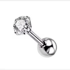 Piercing Trágus Cartilagem Hélix Ponto De Luz Zircônia 4mm