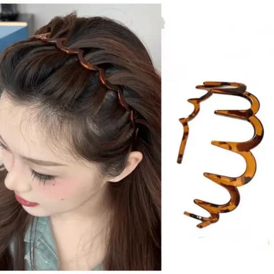 Melhor Faixa Cabelo Acrílica Marrom Prática Tubarões Jóias Para Pentear Dentes