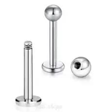 Piercing Labret Prata Tragus Orelha Conch Boca Aço Cirúrgico