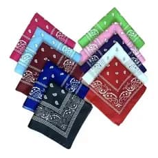 1 Bandana Lenço de Cabeça Lenço Estampada Várias Cores Moda Rock Unissex Vibe Hippie