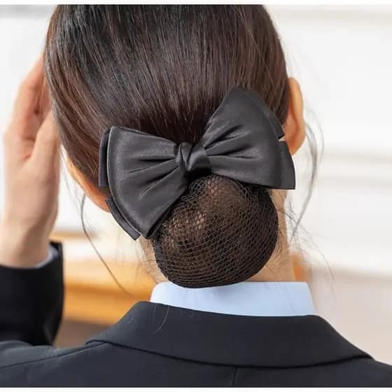 Rede de Coque com Laço com Presilha para Cabelo Ballet