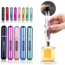 Kit1/2/3  Porta Perfume Recarregavel Portatil Spray 5ml - Cores Aleatória