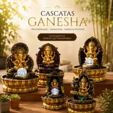 Fonte de Água Decorativa Cascata Ganesha Relaxante Casa Decoração Jardim Buda Feng Shui