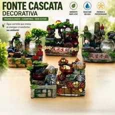Fonte de Água Decorativa Cascata Artificial Relaxante Casa Decoração Jardim Feng Shui