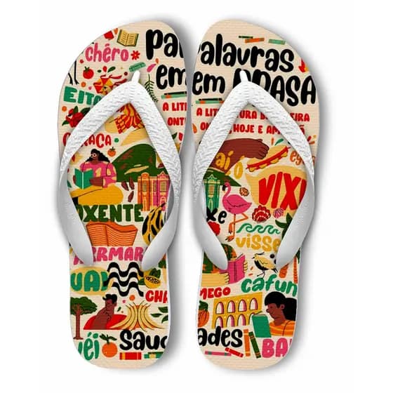 Chinelo dedo adulto e infantil estampa digital moda praia casual fashion - super leves e macios