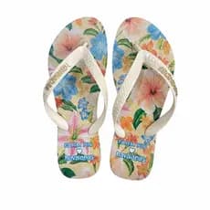 Chinelo Flor de Praia com Estampa Floral Tropical – Leve e Confortável