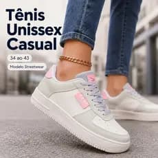 Tênis Streetwear Feminino Masculino Casual Confortável Ramy Cyber 34 ao 43 Promoção