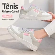 Tênis Feminino Streetwear Masculino Casual Academia Caminhada Dia a Dia Confortável 34-43 Promoção