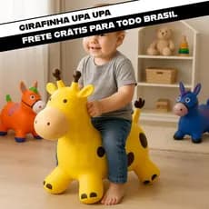Girafinha Upa Upa Original Inflável Musical Criança Procotó Cavalinho Com Som Pula Pula Divertido