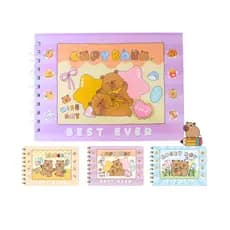 Livro de Colorir Capivara Capa Flexível com Laminação holográfica 21x15cms - 50 Folhas - Gramatura 180g - Cor Aleatoria