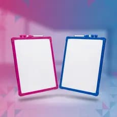 Lousa Quadro Branco Rosa E Azul Compacta 25x35 E 20x30cm Ideal Para Anotações