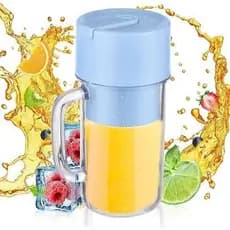 Copo Caneca Liquidificador Mini Juicer 500ml com 6 laminas com tampa e canudo Portatil Recarregavel