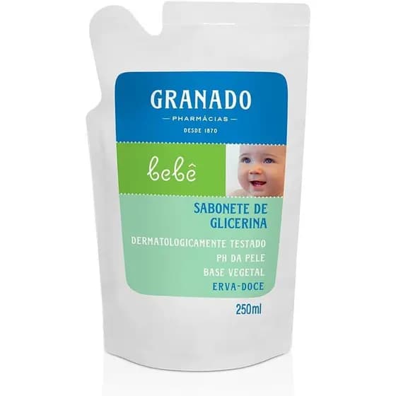 Granado Refil Sabonete Glicerina Bebê, Erva Doce, 250ml