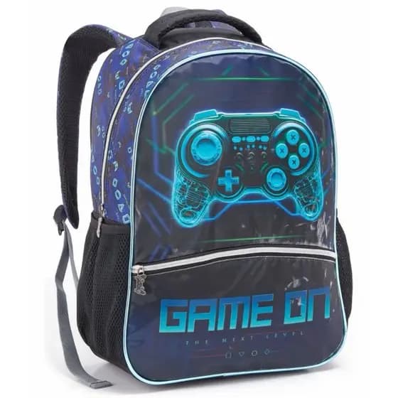 Mochila Infantil Escolar Menino Gamer 38cm Seanite
