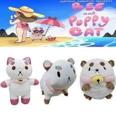 [Estoque Disponível] Boneca de Pelúcia Bee e PuppyCat Sino Gatinho Animal de Pelúcia Macio Presente de Natal EZER