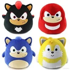 35cm Squishmallows Super Sonic Plush Toys Knuckles Tails Stuffed Dolls Para Crianças Decoração de casa Brinquedos Ki 0DU