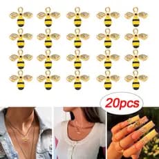 Bonito Abelha Mel Jar Charme Pingentes Para Fazer Balançar Brincos Pulseiras Colares Jóias Acessórios Descobertas