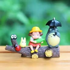 6 Peças Meu Vizinho Totoro Miniaturas Studio Ghibli Estatuetas Enfeites De Anime Desenho Japonês Decoração De Quarto De