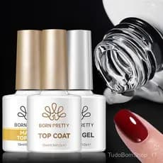Conjunto de selagem com base em gel Born Pretty, gel de base para unhas, gel de fototerapia com função de reforço.