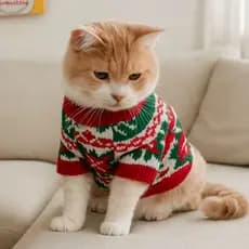 Suéter de Natal JUNYUE para Animais de Estimação, Cachorro Macio com Padrão de Floco de Neve e Desenho Animado, Roupas