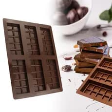 1 Pçs Moldes Quadrados De Barra De Chocolate Silicone 6 Cavidade Para Doces Cera Derrete Bonito Tamanho De Bolso Molde C