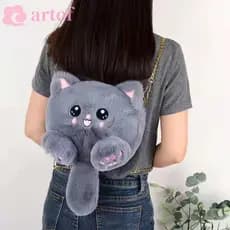 ARTOF Bolsa Para O Ombro Do Gato Mulheres Moedas Mensageiro Bonecas De Pelúcia Pequenos Cartões Telefone Celular