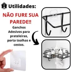 Gancho Adesivo de Parede Reposição Para Prateleira de Banheiro Cozinha Cestos À Prova D'água