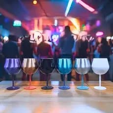 Taça Copo Térmico De Aço Inoxidável 2 Em 1 Para Gin Vinho Drink Bebidas 14oz