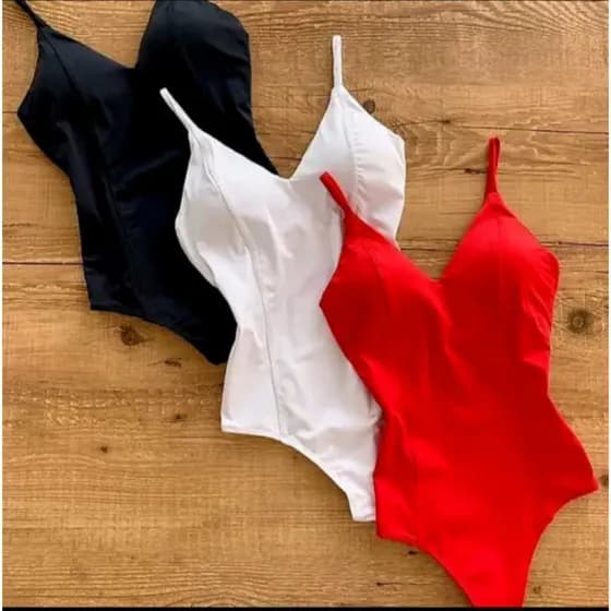 KIT 3 Body Feminino com Bojo – Alcinha Suplex Moda Verão