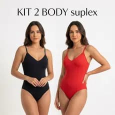 Kit 2 Body Feminino Suplex Premium com Bojo Alcinha Confortável Moda Verão