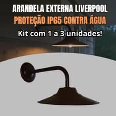 Arandela Externa Liverpool Pega Chuva Sobrepor Retro Vintage Luminária Parede Varanda