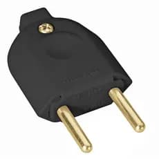 Plugue de tomada 10A Preto 2 polos até 250V Plug Tomada
