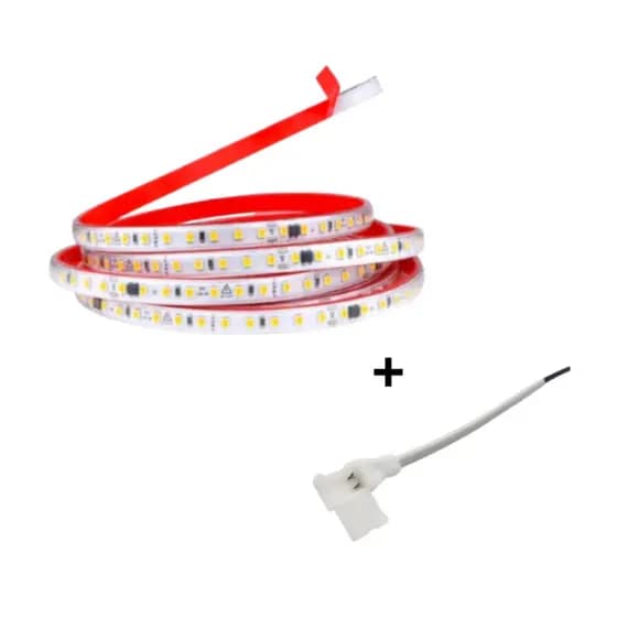 2,50m de fita led direta 2835 branco neutro 110v + 1 rabicho de ligação