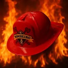 INFANTIL CAPACETE DE BOMBEIRO VERMELHO TAMANHO UNICO MENINOS ANIVERSARIOS FESTAS CARNAVAL
