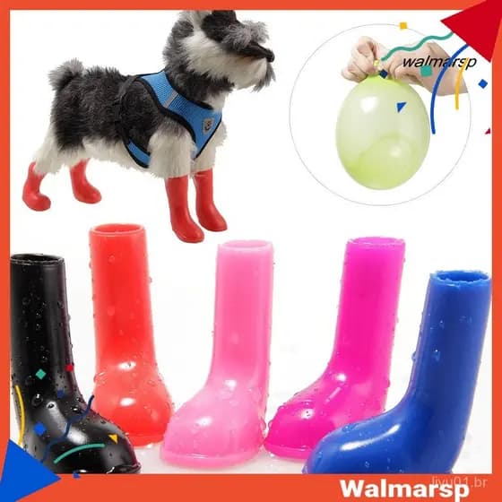Cachorro Sapatos Para Cachorros À Prova D'água Antiderrapante Elástico Botas De Chuva Protetoras Animai