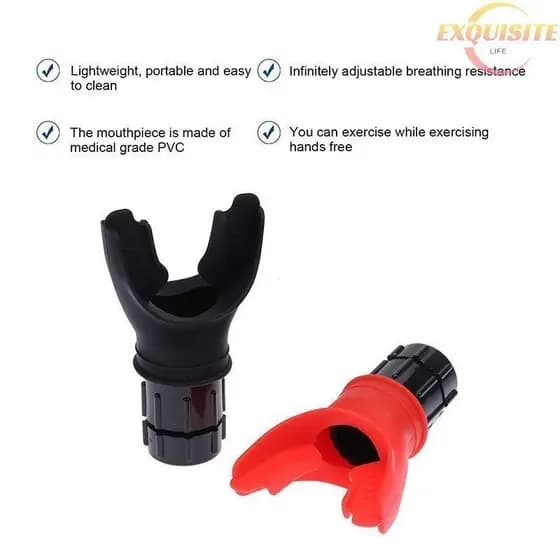 [EL] Treinador De Respiração Respirador Pulmonar Equipamento Respiratório Silicone De Alta Altitude Ferramenta De Exercí