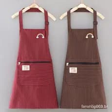 Avental para Uso Doméstico Tecido de Algodão Cozinha à Prova de Óleo Impermeável Moda Feminina Estilo Japonês Cozinha Fr