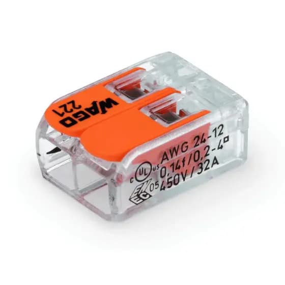 🔌 [Conector WAGO] 2 Entradas – 4mm ou 6mm | Emenda Rápida e Segura Sem Ferramentas