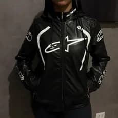 Jaqueta Corinho Alp Impermeável Feminina Importada Forrada Telinha Estilo Preto e Branco