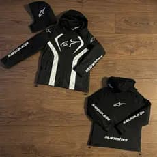 Jaqueta Alpi Masculina de Inverno Importada Estilo Motoqueiro com Capuz Removível