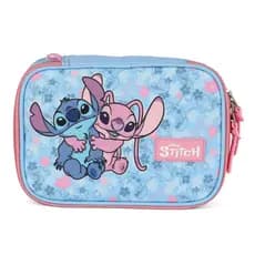Estojo Box Escolar Stitch 36 Pens Juvenil Original Luxcel
