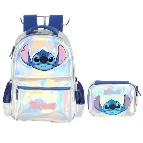 Kit Mochila Stitch Estojo Box Escolar Disney Original Luxcel
