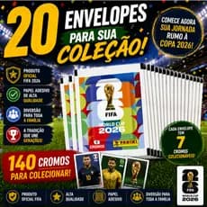 20 Envelopes Figurinhas Copa Do Mundo FIFA 2026 140 Cromos Colecionáveis Original