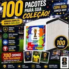 100 Envelopes Figurinhas Copa Do Mundo FIFA 2026 700 Cromos Colecionáveis Original