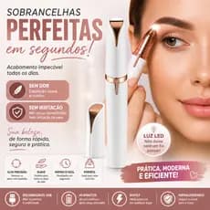 Depilador Sobrancelha Elétrico Recarregável USB Caneta Depiladora Facial Indolor Portátil C/ Luz LED