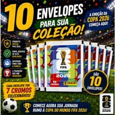 10 Envelopes Figurinhas Copa Do Mundo FIFA 2026 70 Cromos Colecionáveis Original