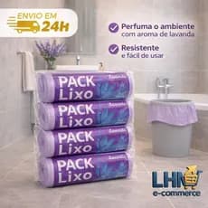4 Saco para Lixo Perfumado Lavanda 34x38cm – Anti Odor 160 unidades Banheiro e Pia