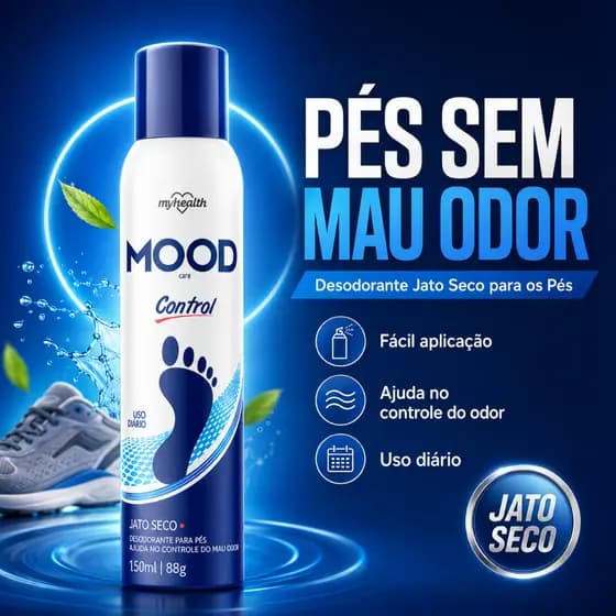 Desodorante Pés Masculino Mood 150ml Jato Seco Antiodor Frescor Duradouro