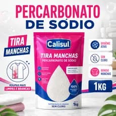 Percarbonato Sódio Puro Alvejante Roupas Brancas Removedor Manchas Limpeza Geral